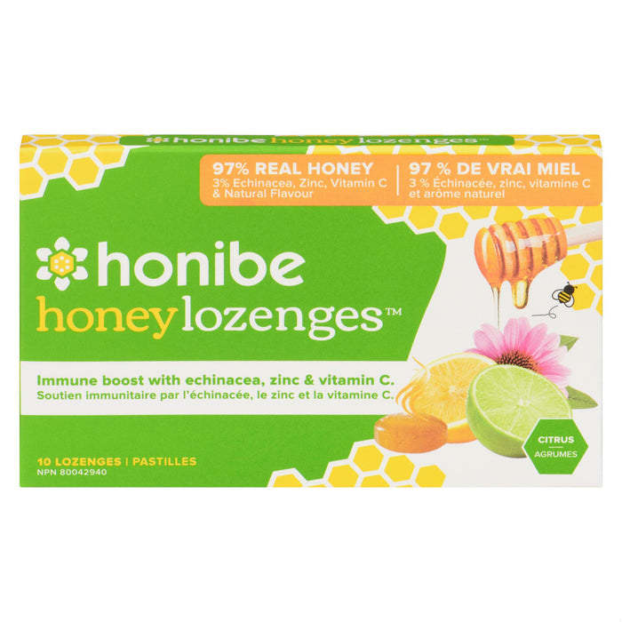 HONIBE LOZENGE HONEY IMMUNE BOOST CITRUS 10PC