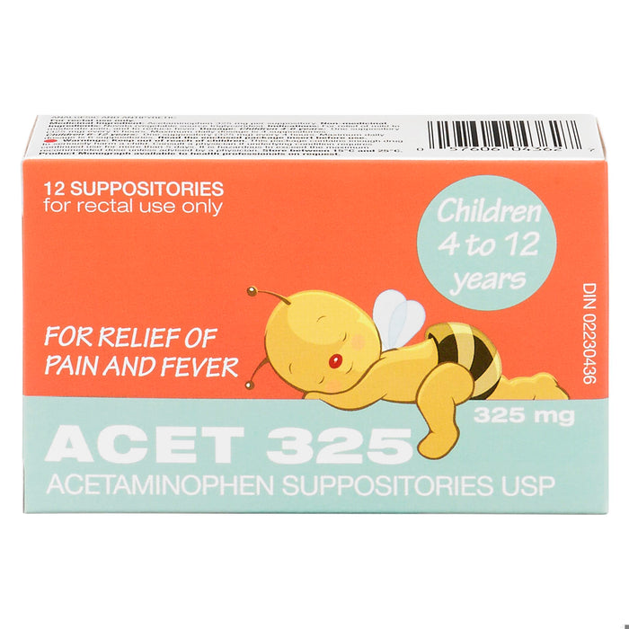 ACETAMIN SUPP 325MG 12