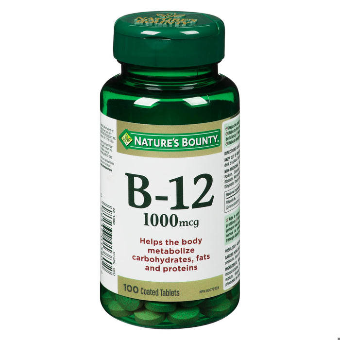 NATURE'S BOUNTY VITAMIN B12 1000MCG TB 100