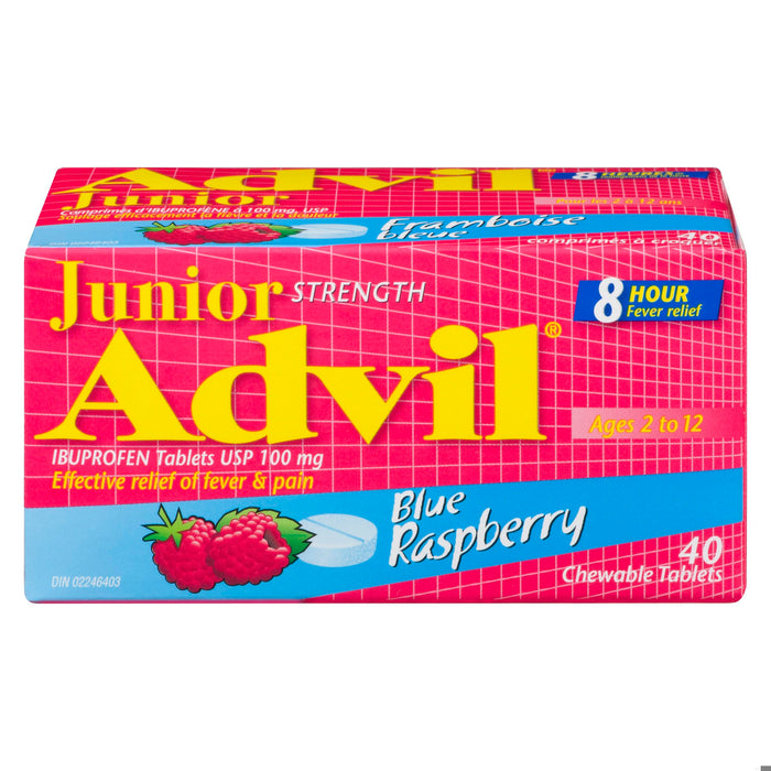 ADVIL JR 100MG CHEW TB BLUE RASPBERRY 40
