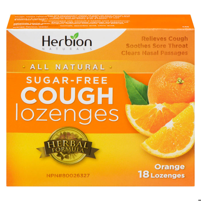 HERBION COUGH  18 LOZENGES ORANGE SUGAR FREE