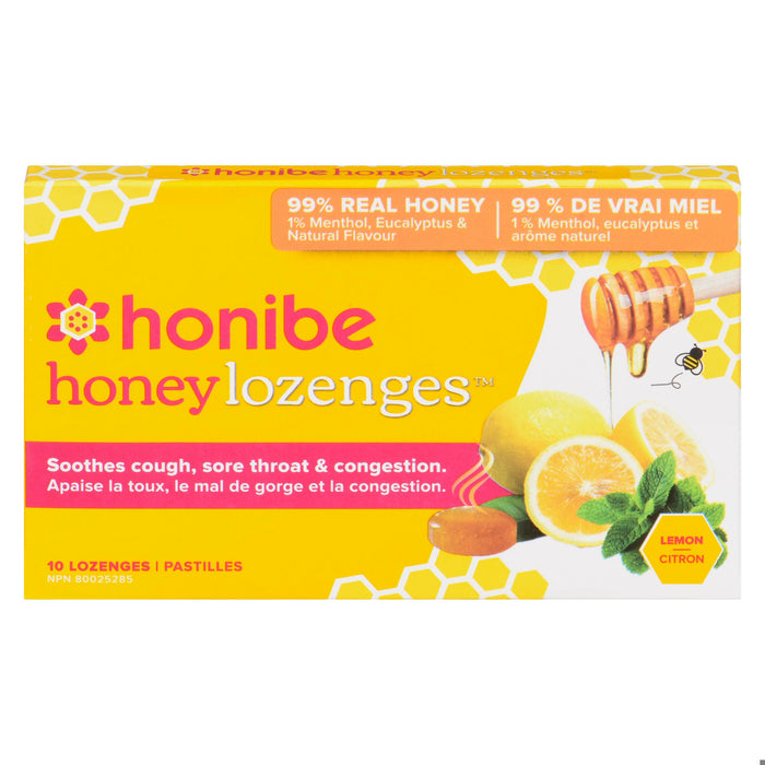 HONIBE 10 HONEY LOZENGES  LEMON