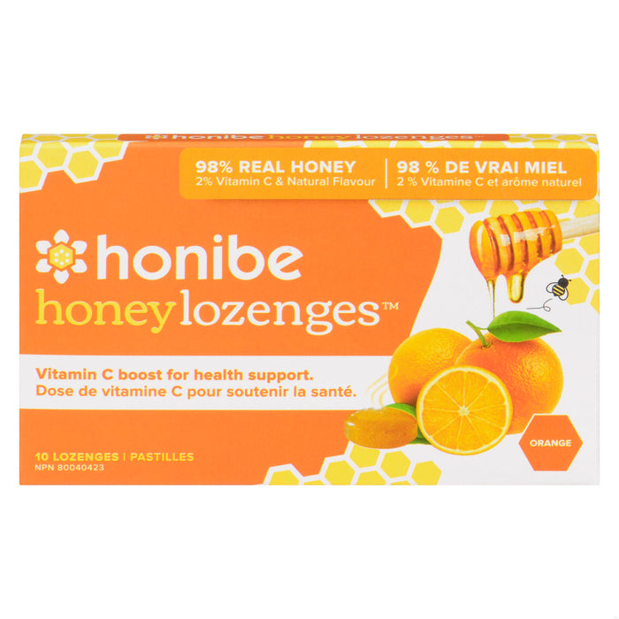 HONIBE LOZENGE HONEY/VITAMIN C/ORANGE 10PC