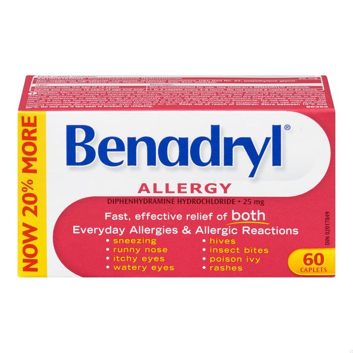 BENADRYL CPLT 25MG 60