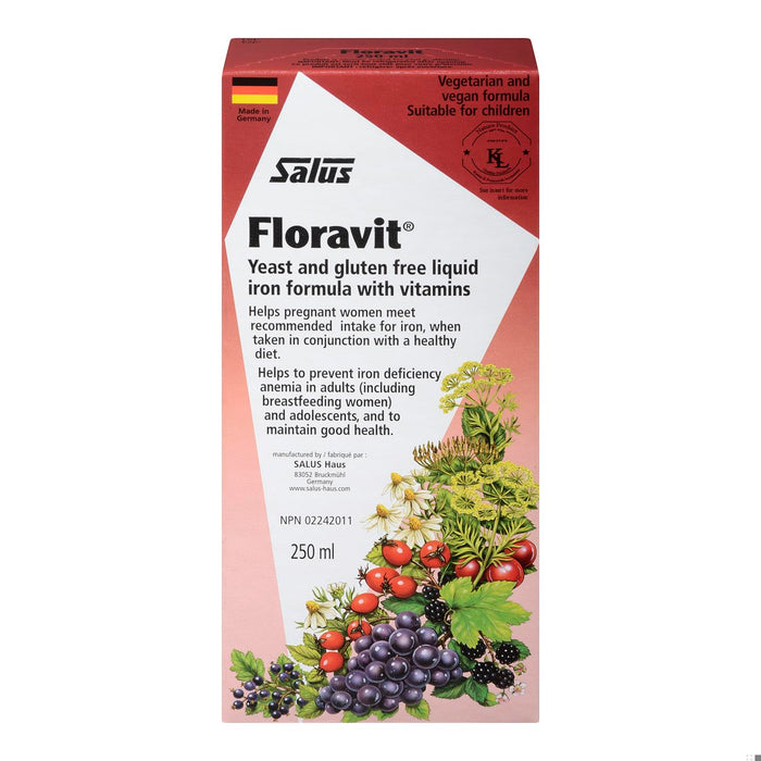 FLORAVIT YEAST&GLUTEN FREE IRON&VIT LIQ 250ML