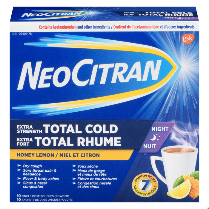 NEO CITRAN XST COLD NIGHT HONEY & LEMON 10