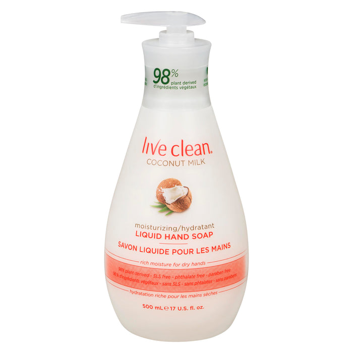 LIVE CLEAN COCONUT OIL LIQ HAND SOAP 500ML