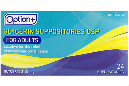 OPTION+ SUPPOSITORIES GLYCERIN 24