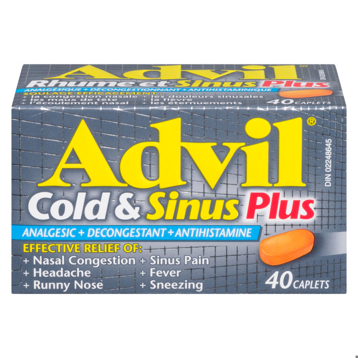 ADVIL COLD & SINUS PLUS CPLT 200MG 40