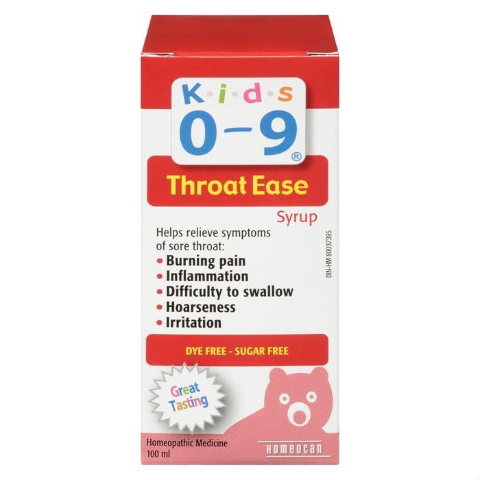 KIDS 0-9 THROAT EASE SYRUP 100ML