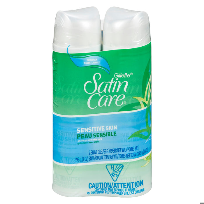 GILLETTE SATIN CARE SHAVE GEL SENSITIVE SKIN2X198G