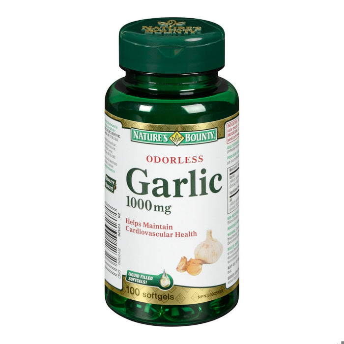 NATURE'S BOUNTY ODOURLESS GARLIC SFTGEL1000MG 100