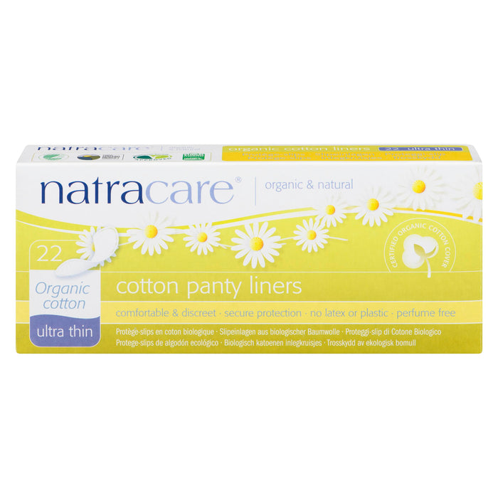 NATRACARE ORGANIC COTTON PANTY LINER ULTRA THIN 22