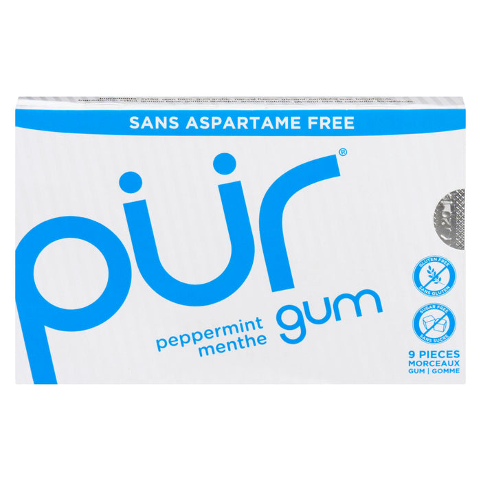 GUM PUR PEPPERMINT 9 PC SUGAR FREE