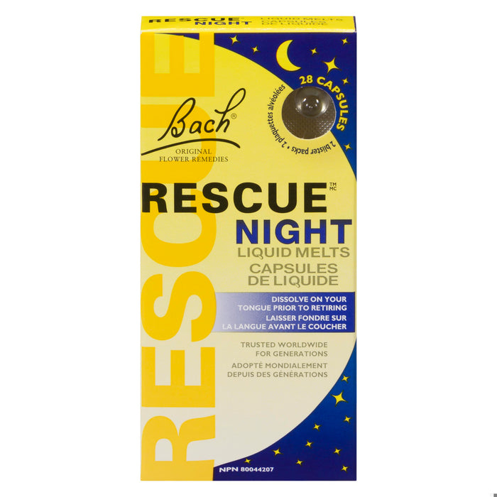 BACH RESCUE REMEDY NIGHT MELTS 20ML LIQ CAPS 28