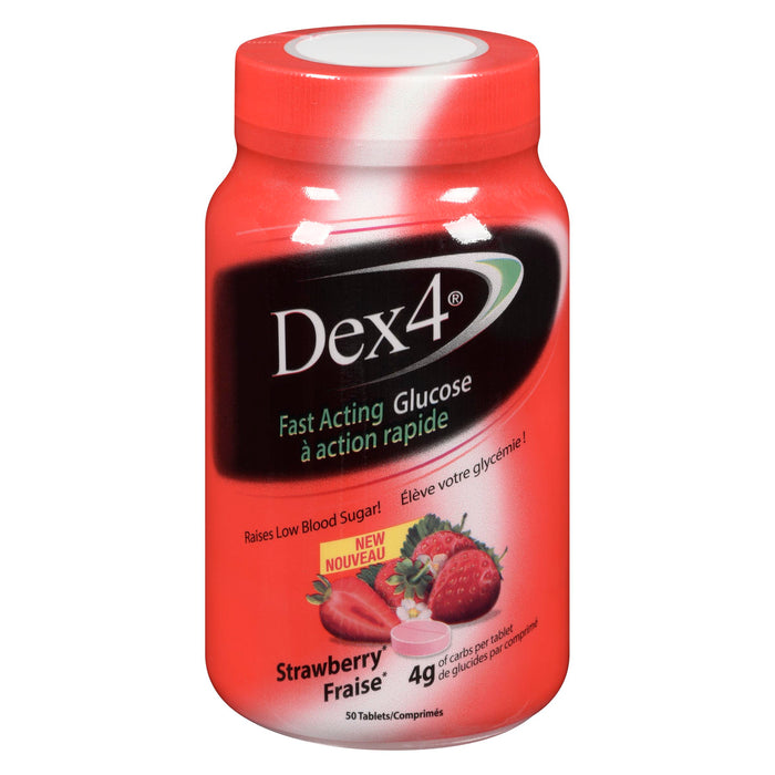 DEX-4 GLUCOSE TB STRAWBERRY 50