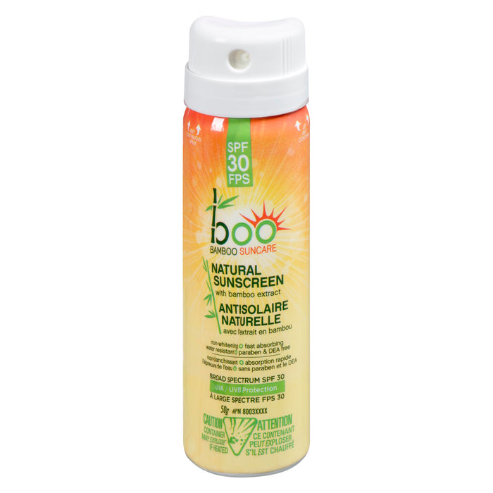 BOO BAMBOO NATURAL SUNSCREEEN SPRAY SPF 30 50G