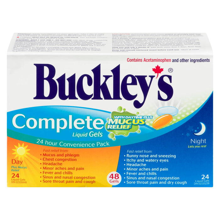 BUCKLEY'S LIQUI-GEL DAY/NIGHT COLD&SINUS 24+24