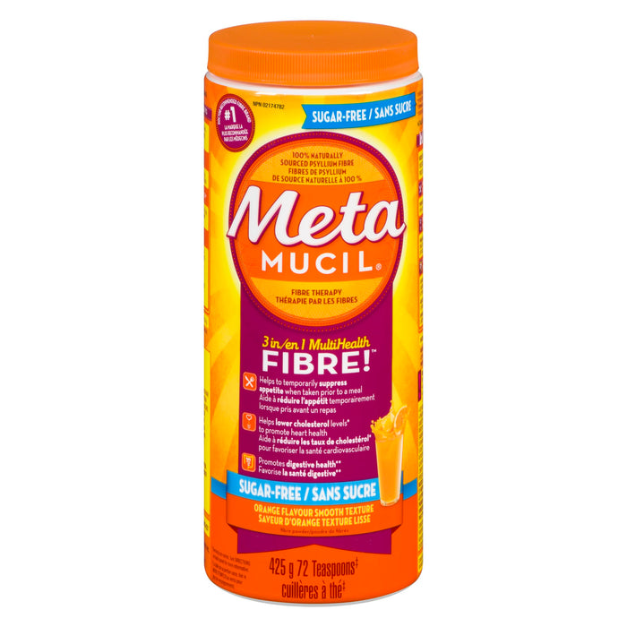 METAMUCIL SMOOTH TEXT 75% LESS SUGAR ORANGE 425G