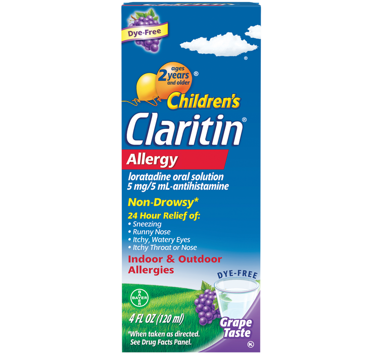 Children's Claritin Allergy Relief Grape Flavoured Syrup