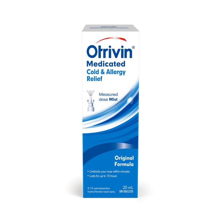 Otrivin Medicated Nasal Spray Cold & Allergy Relief 20ml