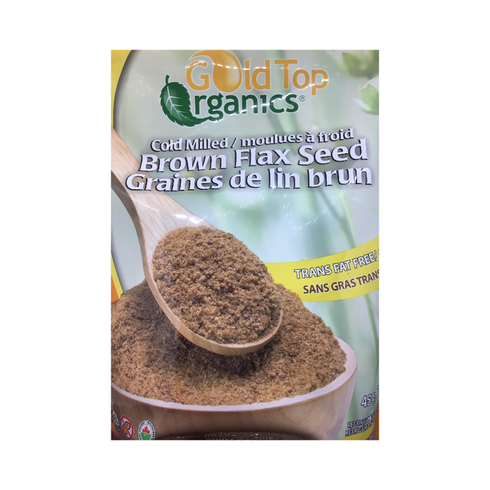 Brown Flax Seed Cold Milled 1lb Gold Top Organics