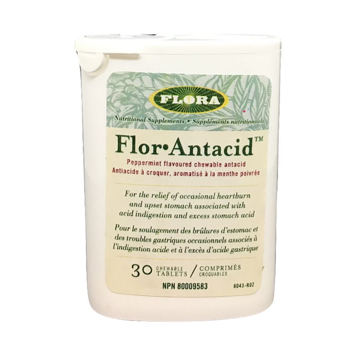 Flor-Antacid 30 Peppermint Chewable Tablets Flora