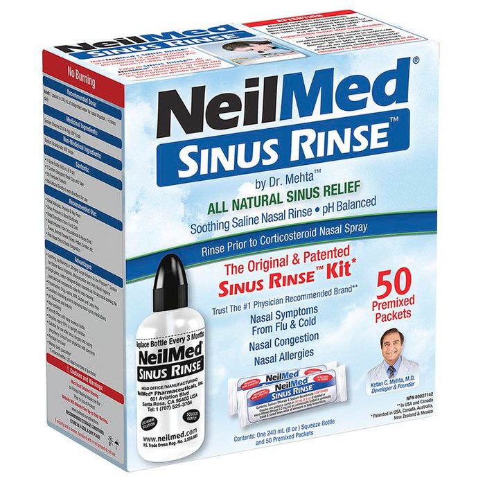 NeilMed Sinus Rinse Kit 50 Pre-Mixed Packets