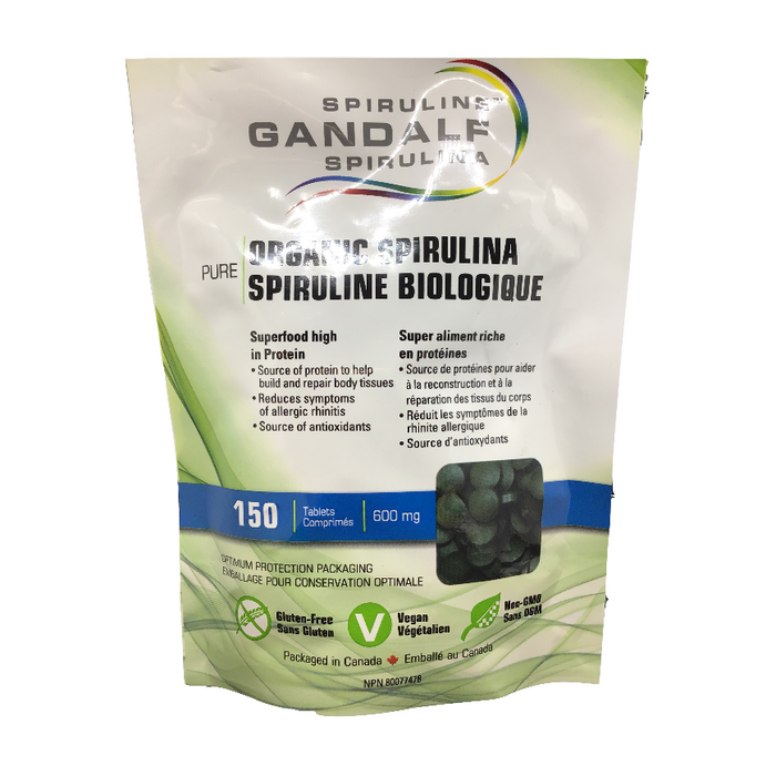 Organic Spirulina 150 Tablets Gandalf