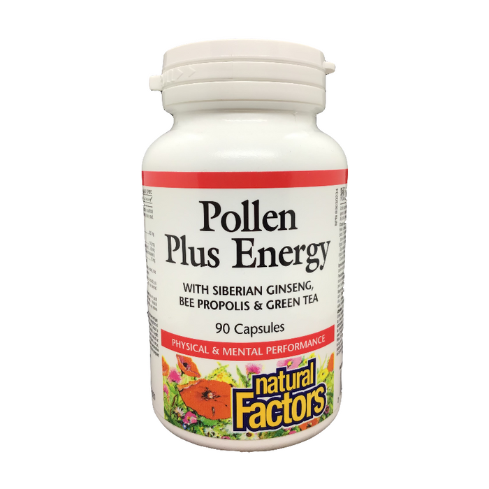Pollen Plus Energy 90 Capsules Natural Factors