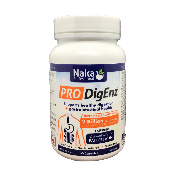Pro DigEnz Digestive Enzyme 60 Capsules Naka Professional