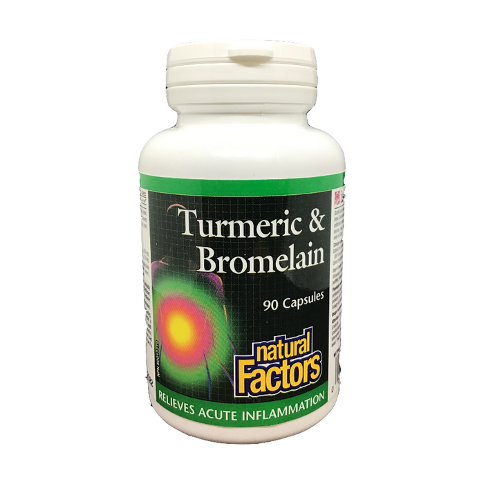 Turmeric and Bromelain 90 Capsules Natural Factors