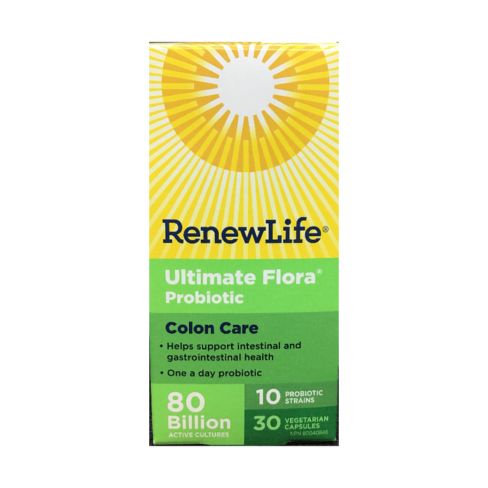 Ultimate Flora Probiotic Colon Care (80 Billion) 30 Capsules Renew Life