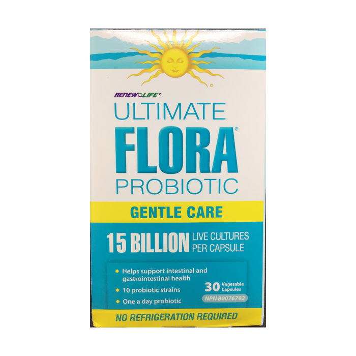 Ultimate Flora Probiotic Gentle Care (15 Billion) 30 Capsules Renew Life
