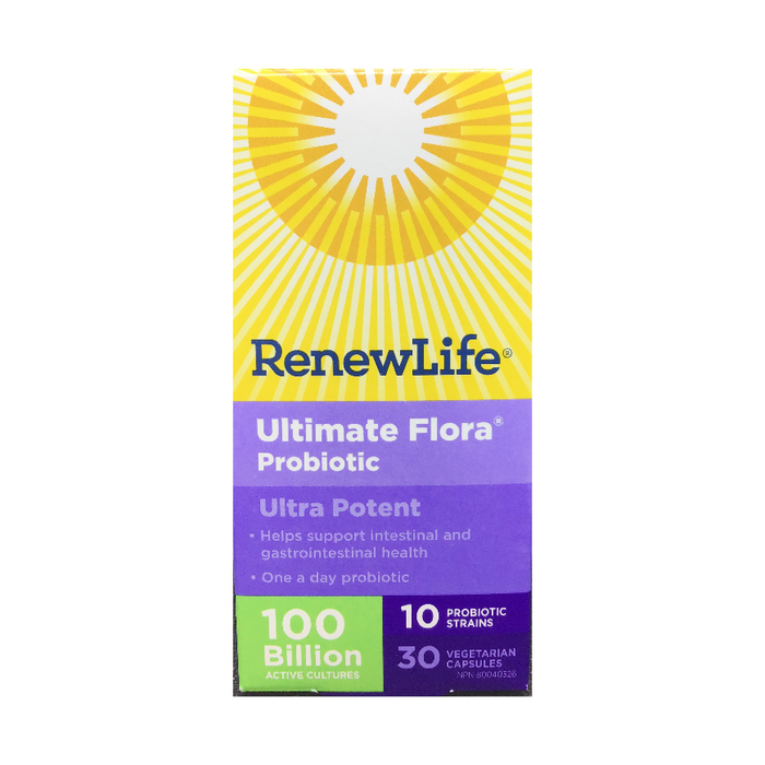 Ultimate Flora Probiotic Ultra Potent 100 Billion Cultures Renew Life