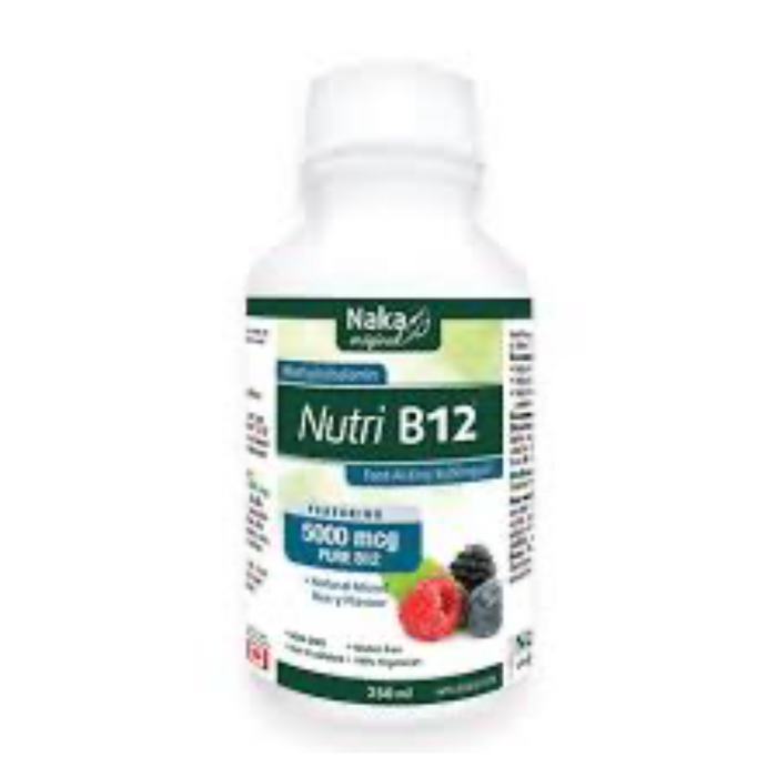 Nutri B12 Methylcobalamin 5000mcg 250ml Sublingual Mixed Berry Flavour Naka
