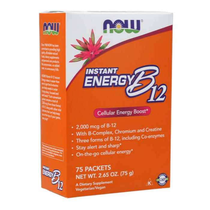 Instant Energy B12 2000mcg 75 Packets Now Foods
