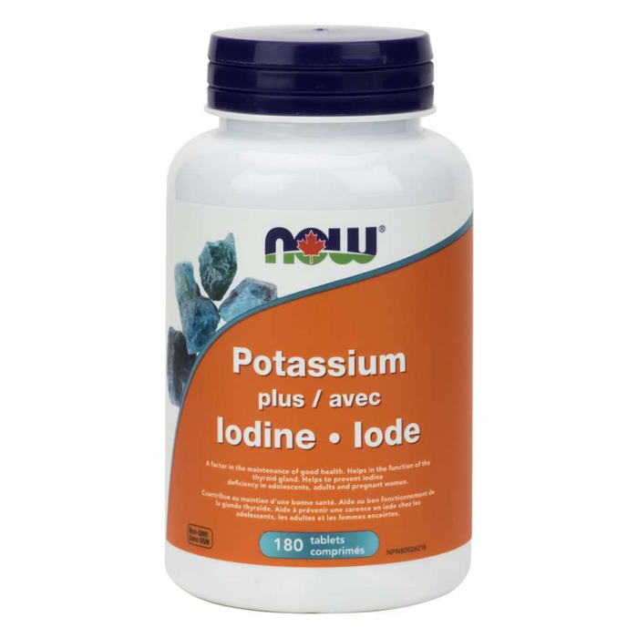 Potassium Plus Iodine 180 Tablets Now Foods