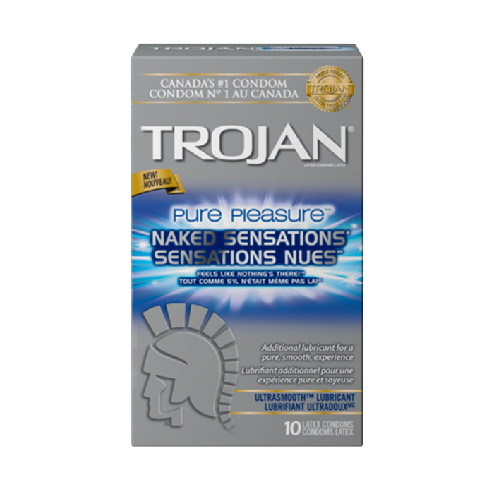 Trojan Pure Pleasure Naked Sensations 10 Latex Condoms
