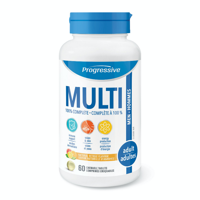 Chewable Multi for Adult Men 60 Tablets Progressive