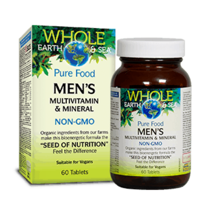 Pure Food Men's Multivitamin & Mineral 60 Tablets Whole Earth & Sea