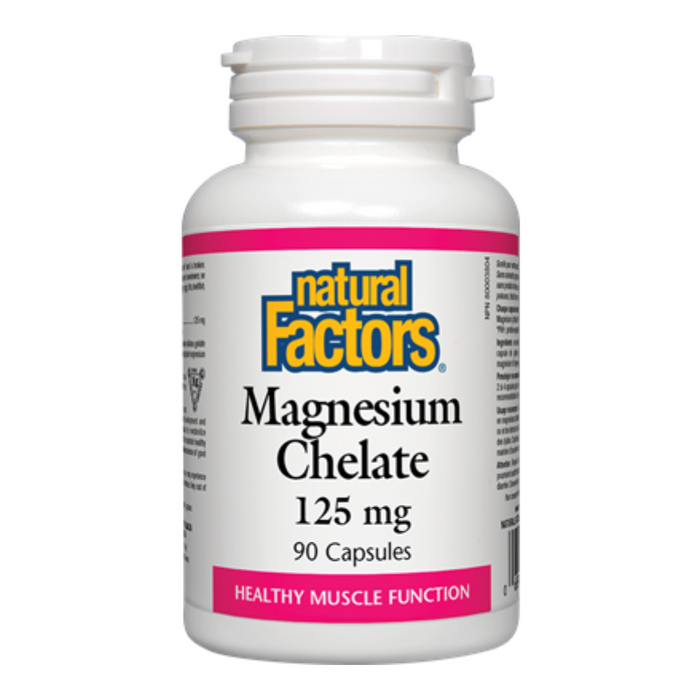 Magnesium Chelate 125mg 90 Capsules Natural Factors