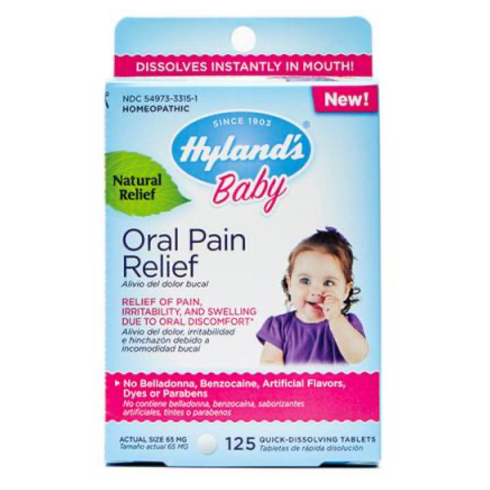 Hyland's Baby Oral Pain Relief 125 Quick Dissolve Tablets
