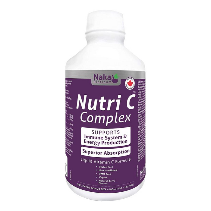 Nutri C Complex Liquid Vitamin C Formula 600ml Berry Flavour Naka