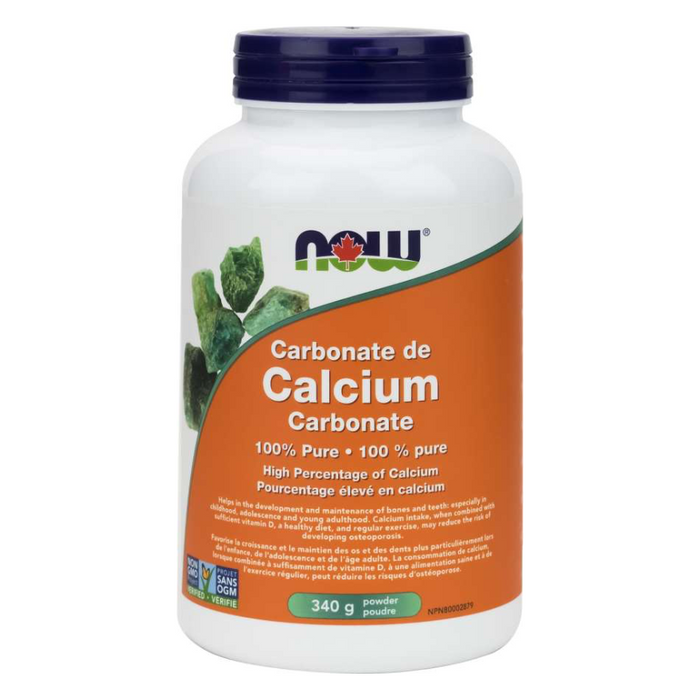 Calcium Carbonate 100% Pure 340g Powder Now Foods