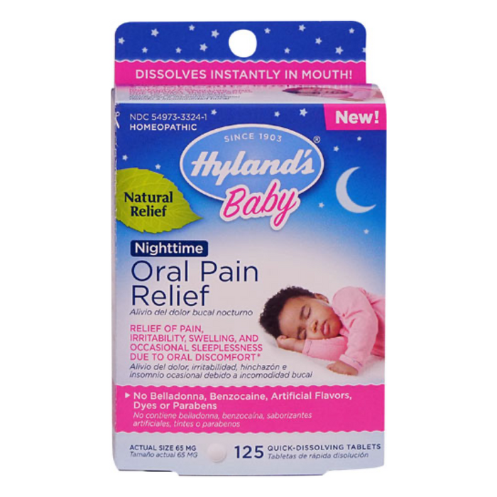 Hyland's Baby Nighttime Oral Pain Relief 125 Quick Dissolve Tablets