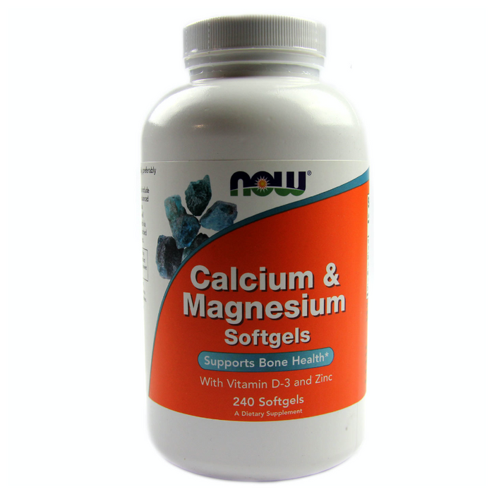 Calcium & Magnesium with Zinc and Vitamin D 240 Softgels Now Foods