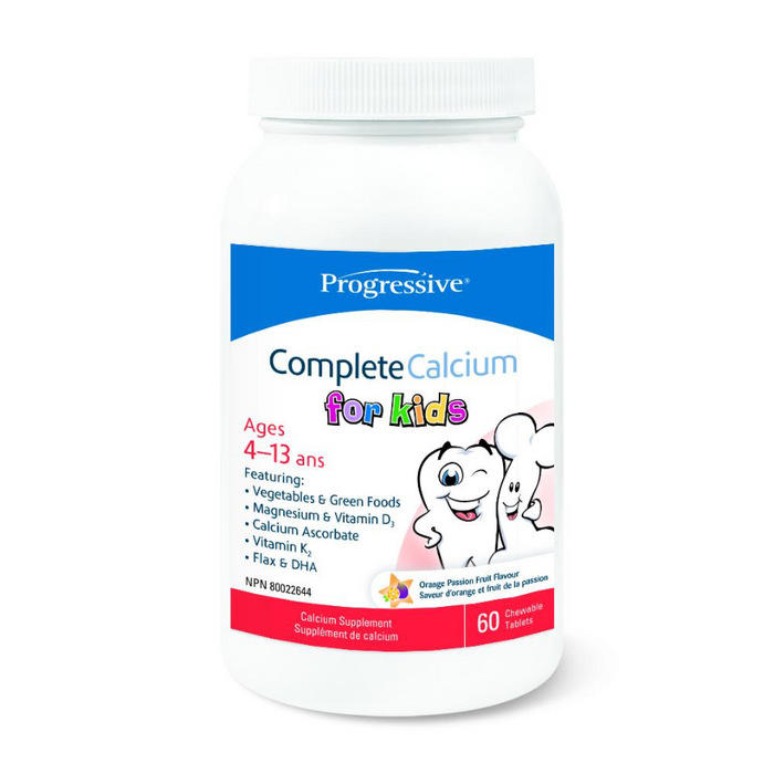Complete Calcium for Kids Ages 4-13 Orange Passion Fruit Flavour 60 Chewable Tablets