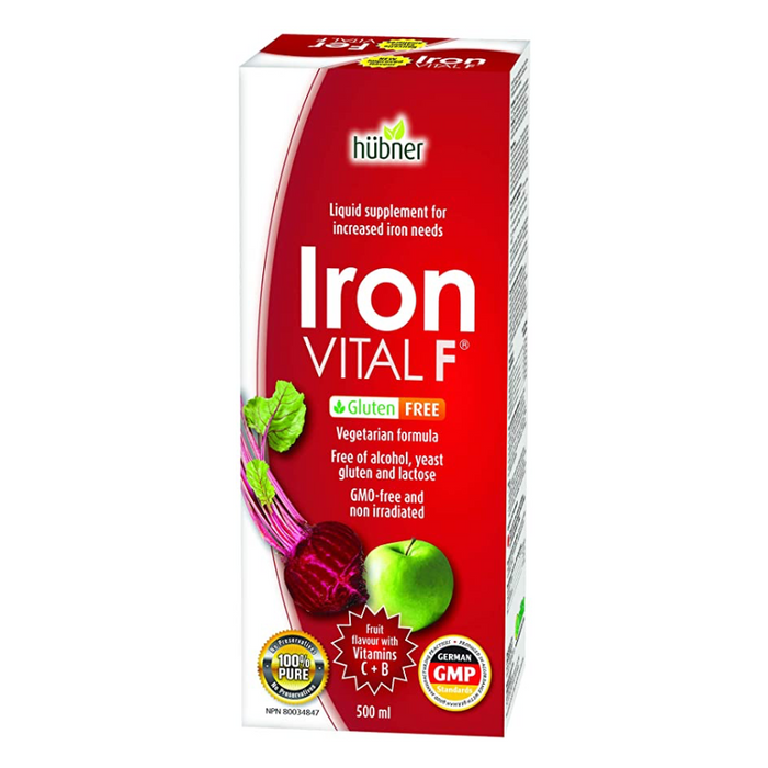 Iron Vital F Vegetarian Formula Iron Supplement 500ml Hubner