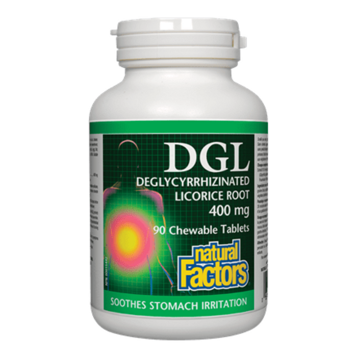 DGL (Deglycyrrhizinated Licorice Root) 400mg Chewable Tablets Natural Factors